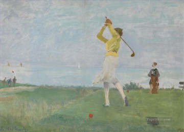  Game Painting - berko a game of golf impressionists